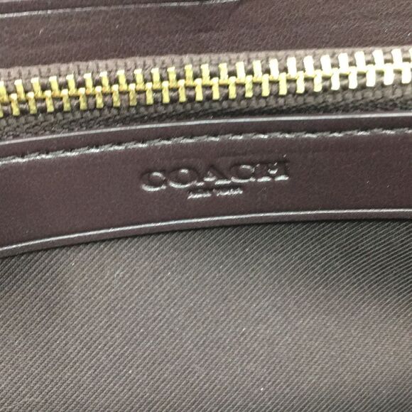 Coach Pink Ombré Signature Leather Accordion Zip Around Long Wallet - Picture 15 of 16